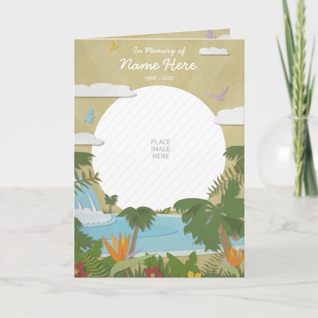 Tropics Memorial Card / Programa Funeral (Frente)