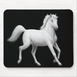 Trotar Mousepad do cavalo branco