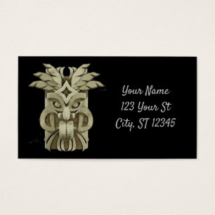 Trovão da escultura Tiki gravada