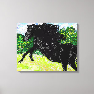 Trovão de Stallion Preto Canvas