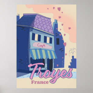 Troyes France poster de viagens