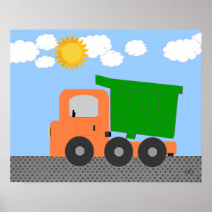 Truck Animated Computer Mouse Art Poster