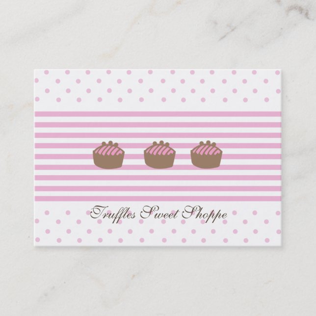 Truffles Cartões de visitas Chubby (Frente)