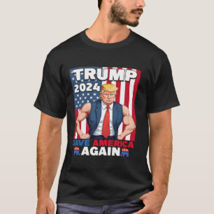 Trump 2024 Salve a América novamente em uma camisa