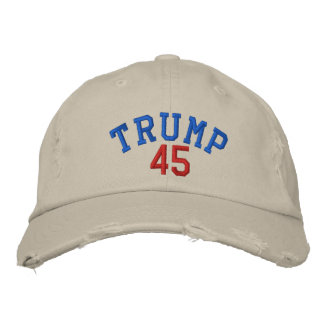 TRUMP 45 Boné de Twill Chino Distresso - Pedra