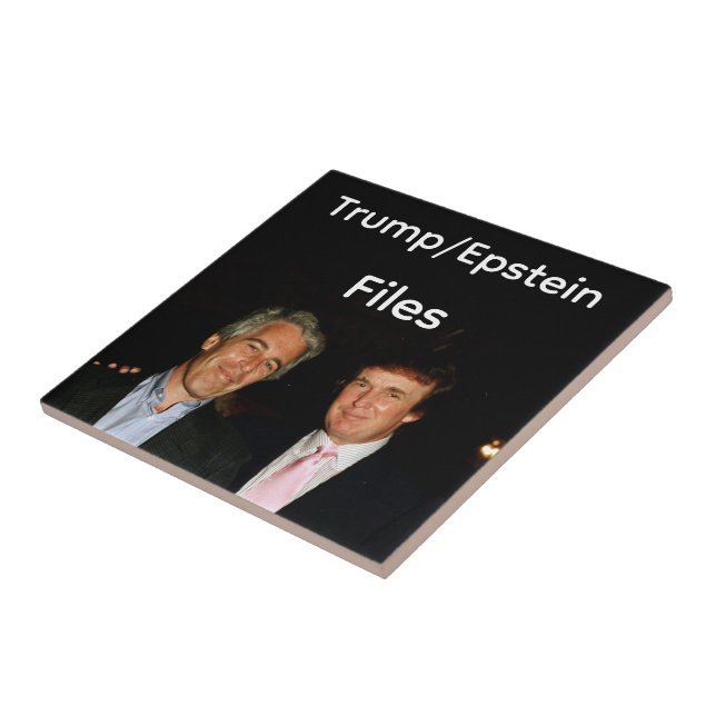 Trump/Epstein Files Ceramic Tile (Lateral)