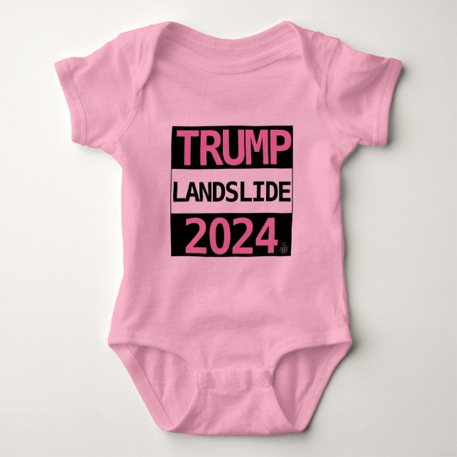 TRUMP LANDSLIDE 2024 para BABY! Bebê Body (Frente)
