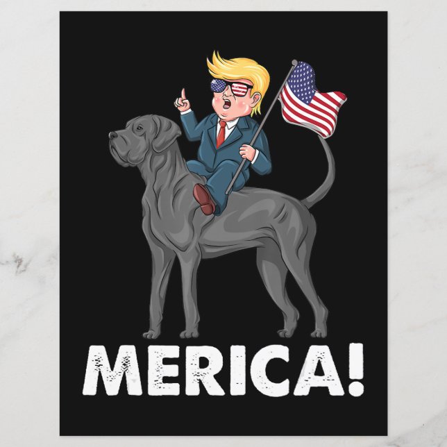 Trump Merica Great Dane Dog American Hero 4th (Frente)