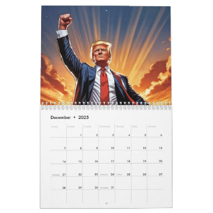Trump o calendário americano de super-heróis"