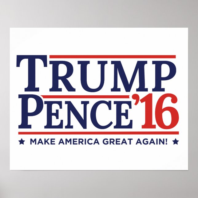 Trump Pence 2016 Campaign Poster (Frente)