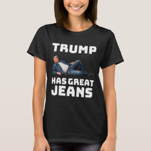 Trump Tem Grandes Jeans Camiseta Divertida Gráfica