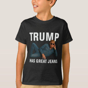 Trump Tem Grandes Jeans Camiseta Divertida Gráfica