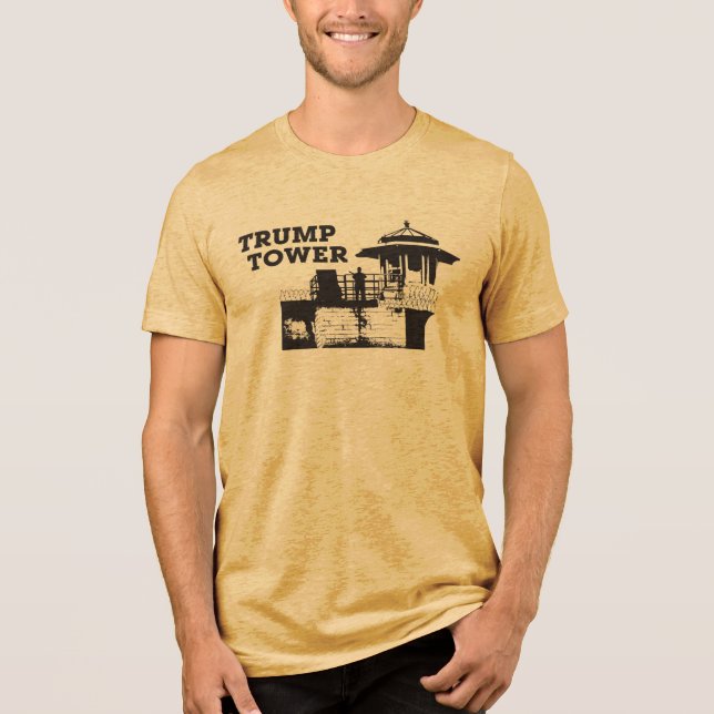 Trump Tower (Black on Light) T-Shirt (Frente)