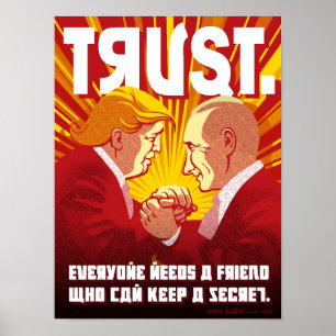 Trunfo e poster de Putin