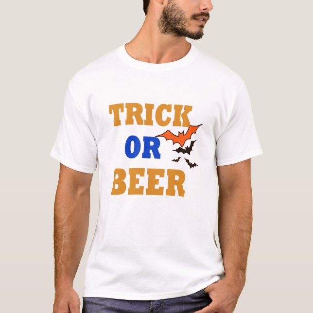 truque de amante de cerveja ou camisa de Dia de as (Frente)