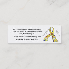 Truque de Autismo do Halloween ou Cartões de Trata