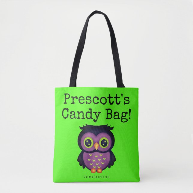 Truque de Halloween personalizado ou Bolsa de Bag  (Frente)