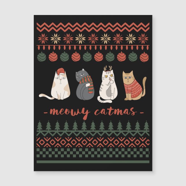 Truque de Natal de Gato Engraçado - Natal de Gato (Frente)