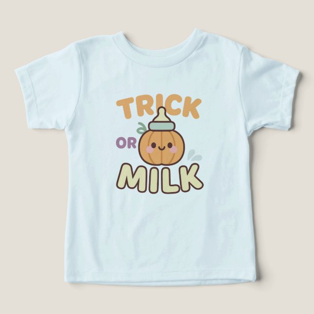 Truque ou Leite Design de abóbora de bebê (Design frontal)