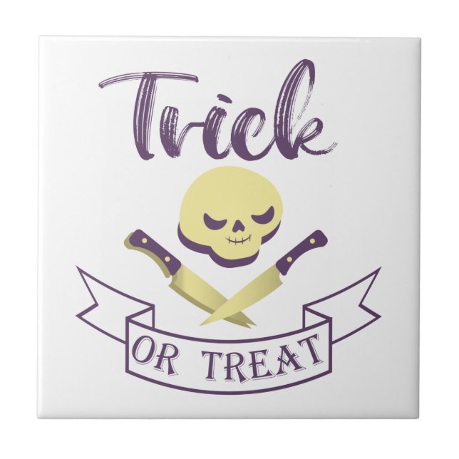 Truque ou tratamento de ossos cruzados do crânio F (Frente)