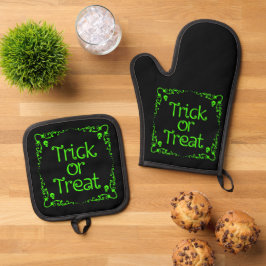 Truque ou tratamento verde de lodo halloween