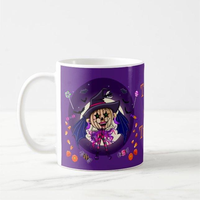 Truque ou tratar caneca de Halloween (Esquerda)