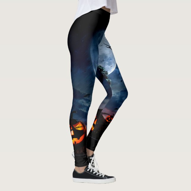 Truque Ou Tratar, Festa De Halloween, Leggings Boo (Direita)