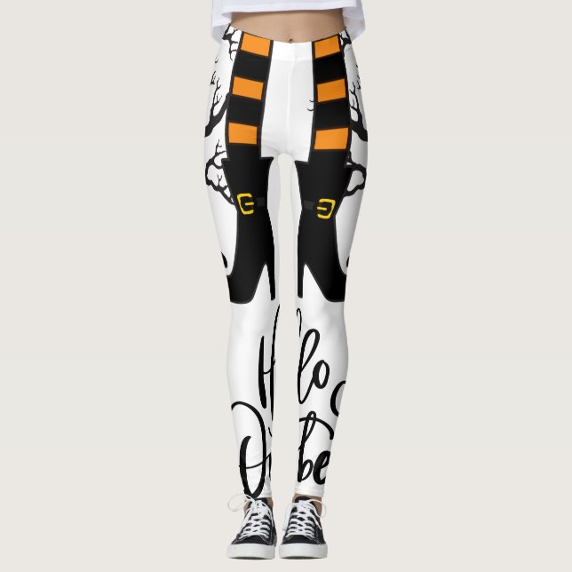 Truque Ou Tratar, Festa De Halloween, Leggings Boo (Frente)