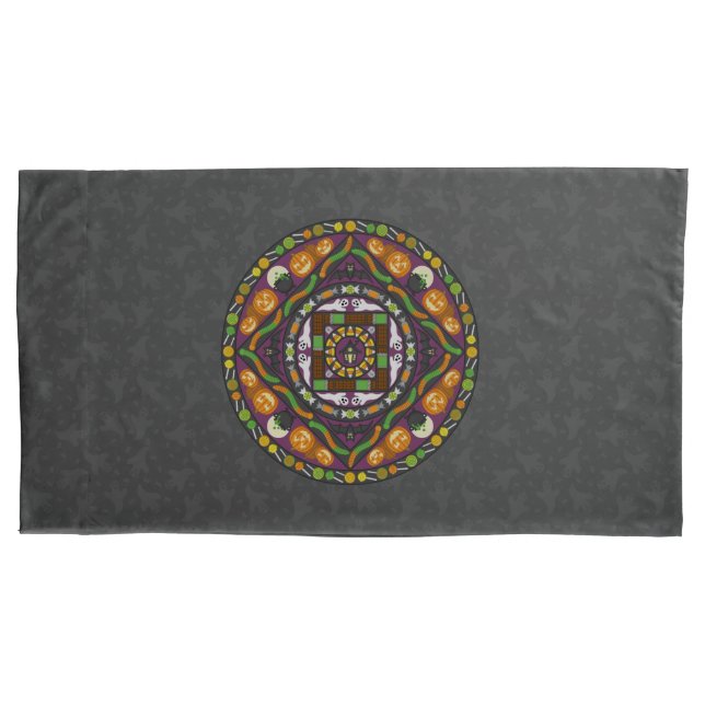 Truques e ameaças Mandala Pillowcase (Frente)