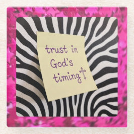 Trust in God's Timing pink glitter zebra y2k