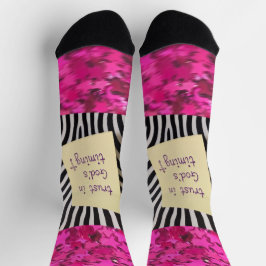 Trust in God's Timing pink glitter zebra y2k