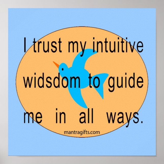 Trust Intuition Motivational Poster (Frente)