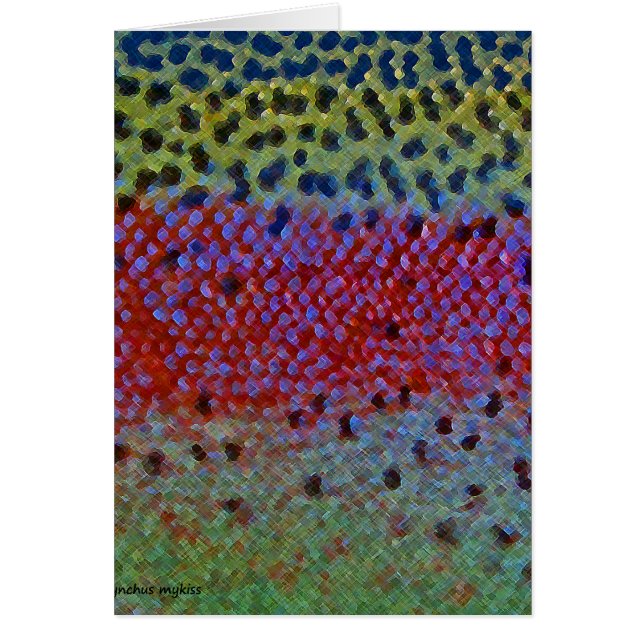 Truta de arco-íris - cartão (Frente)