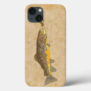 Truta de Brown da pesca com mosca