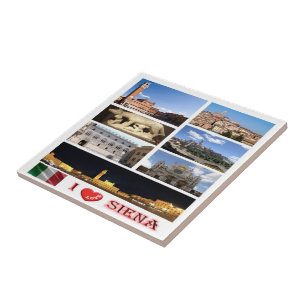 TSC035 SIENA I Love, Mosaico, Toscana,