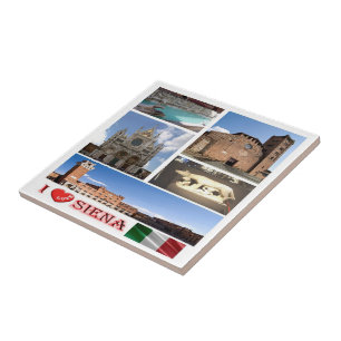 TSC037 SIENA I Love, Mosaico, Toscana,