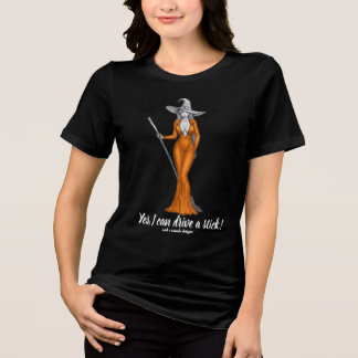 Tshirt negra Halloween Bonito Bruxa Engraçada Dize