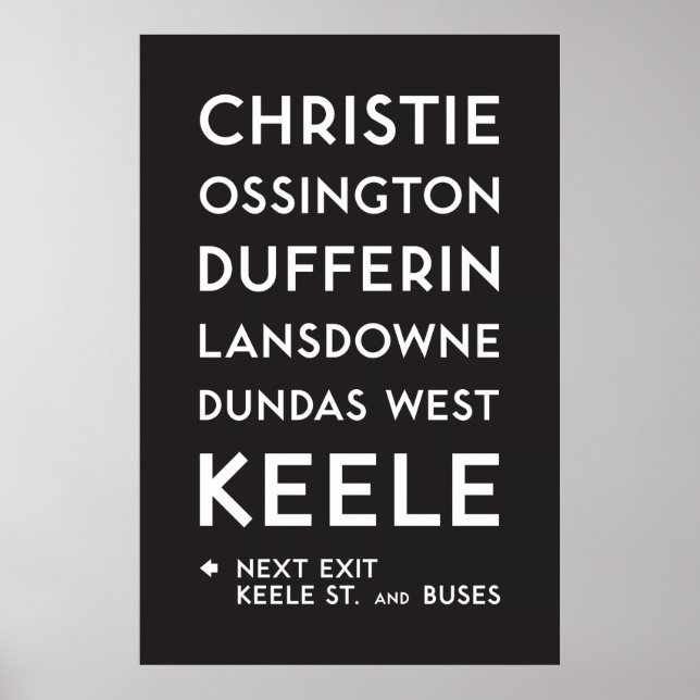 TTC - Bloor-Danforth Christie Poster (Frente)
