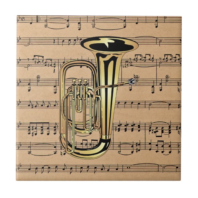 Tuba ~ Com Fundo de Partitura (Frente)