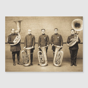 Tuba Cops Vintage Police Brass Band (Sépia)