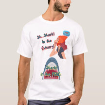 Tubarão 50º JAWS Na Camiseta T-Lixeira