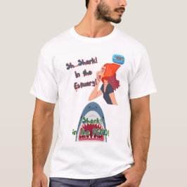 Tubarão 50º JAWS Na Camiseta T-Lixeira