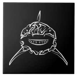 Tubarão-branco-Excelente-tribal preto e branco