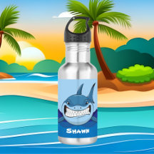 Tubarão escarso adiciona nome à garrafa de água de