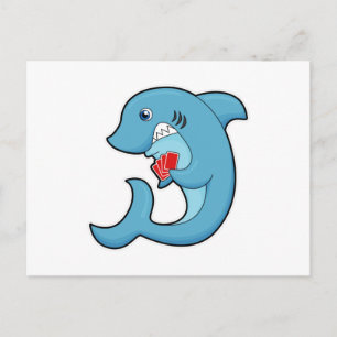 Tubarão no Poker com cartões Poker