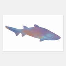 Tubarão sob o adesivo de superfície do oceano