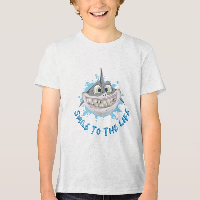 Tubarão sorridente no estilo cartoon - Sorria para (Frente)