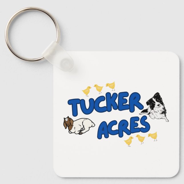 Tucker Acres Chaveiro de Lado Duplo (Frente)