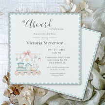 Tudo a bordo do Chá de fraldas do Comboio Bebê