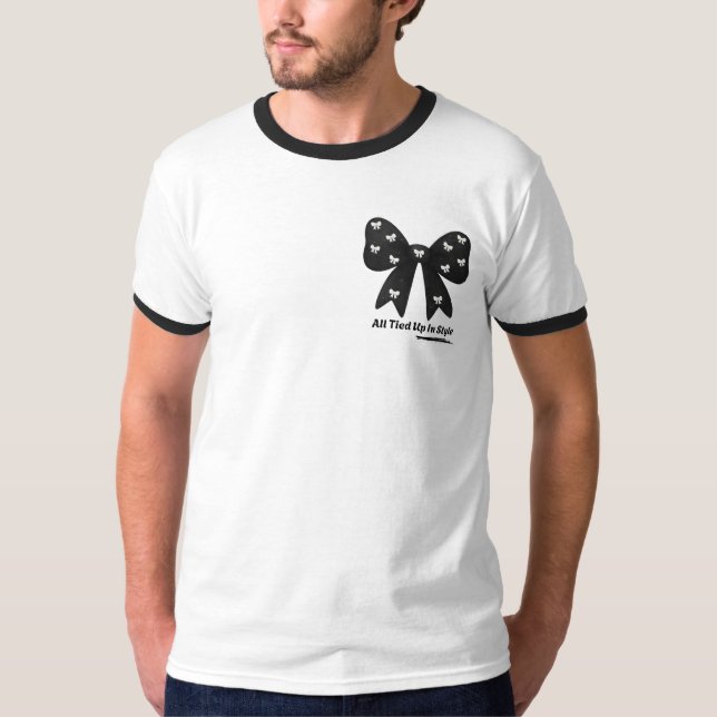 Tudo Amarrado com Estilo – Camiseta Laço Minimalis (Frente)